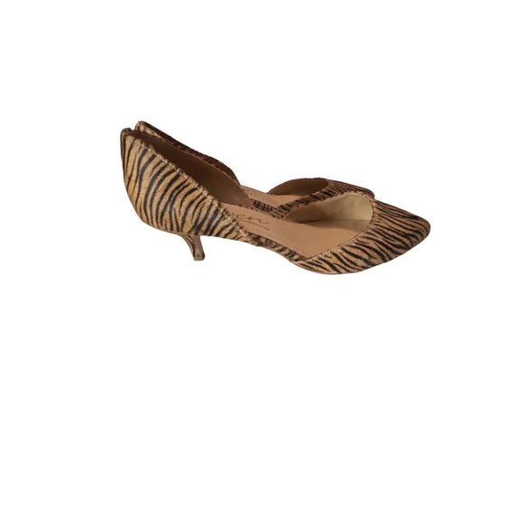 Anthropologie Rowen Womens Zebra Print DOrsay Pointed Toe Heels Size 10M - Picture 3 of 7
